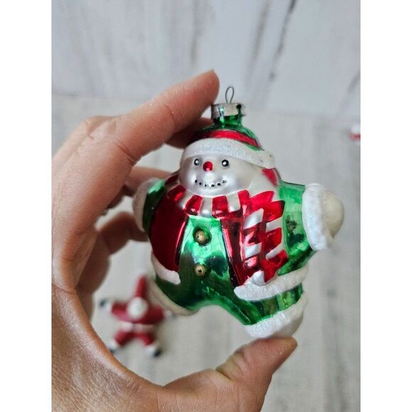 Star Angel snowman Santa ornament starfish Xmas tree set - Picture 8 of 11